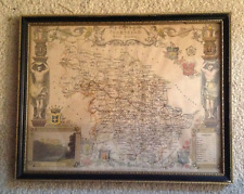 Vintage framed map for sale  YORK