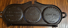 1889 Mrs. Shaeffer's Cast Iron Flip Flop Three Pancake Cake Griddle Canton, OH for sale  Shipping to South Africa