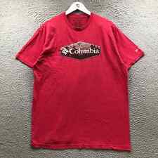 Camiseta Columbia masculina manga curta XL logotipo gráfico gola redonda vermelha comprar usado  Enviando para Brazil