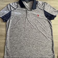 Polo Assn. dos EUA Camisa polo masculina tamanho G slim fit desempenho azul marinho comprar usado  Enviando para Brazil