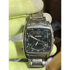 Relógio Kenneth Cole não listado UL1002 A126 tom prata mostrador preto não testado como está comprar usado  Enviando para Brazil