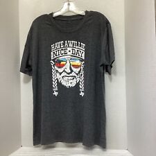 Willie Nelson Have A Willie Nice Day Men’s T-Shirt Size XL Heather Gray for sale  Shipping to South Africa