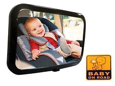 Used, Baby Rear Back Seat Mirror Large Adjustable Car Wide View Safety Headrest Mount for sale  Shipping to South Africa