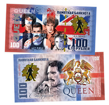 100 rublos REINA / FREDDIE MERCURY / billete conmemorativo de campeones / UnCB segunda mano  Embacar hacia Argentina