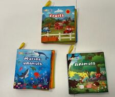 Lote de 3 livros de bebê de pano macio Dr. Rapeti animais marinhos e frutas comprar usado  Enviando para Brazil