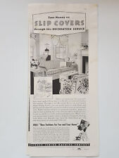 Usado, 1937 Singer máquina de coser muebles cubiertas deslizantes hechas a sí mismas revista de colección anuncio impreso segunda mano  Embacar hacia Argentina