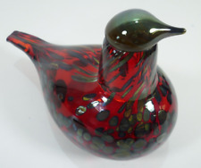 Used, Iittala Finland Oiva Toikka Nuutajarvi Ruby Red Glass Art Bird Signed  #F2 for sale  Shipping to South Africa