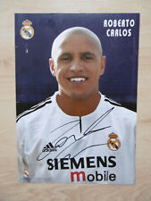 Roberto Carlos Weltmeister Brasilien Real Madrid Autogramm signed 20x30 cm Bild comprar usado  Enviando para Brazil