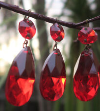 6 lustre de cristal prisma vidro vermelho rubi parte apanhador de sol alfinetes escuros artes comprar usado  Enviando para Brazil
