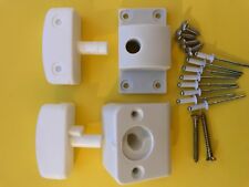Used, Stegbar Shower screen door pivot blocks / hinges Set White  RIGHT HAND for sale  Shipping to South Africa