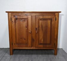 Vintage Rustic Farmhouse Pine Wood Kitchen Cabinet Jelly Cupboard/Sideboard  for sale  Aurora