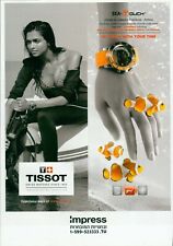 Relógio TISSOT toque marinho revista impressão anúncio publicidade joias vintage Deepika Padukone, usado comprar usado  Enviando para Brazil