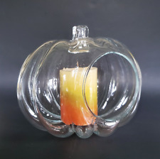 Glass pumpkin pillar for sale  Somerset
