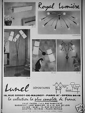 Publicité 1958 luminaire d'occasion  Compiègne