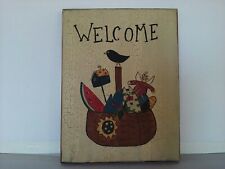 Vintage welcome wooden for sale  Monticello