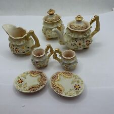 Antique miniature tea set dolls house plaster cast / Resin? for sale  BASINGSTOKE