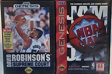 Sega Genesis Game Lot (2) NBA Jam, David Robinson Supreme Court. No Manual Testd for sale  Shipping to South Africa