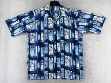 Camisa masculina Southpole azul média branca com botões 100% poliéster havaiana comprar usado  Enviando para Brazil