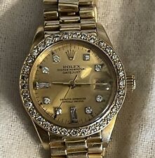 Usado, Relógio feminino Rolex Datejust ouro - moldura de diamante face de diamante comprar usado  Enviando para Brazil