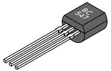 5x Transistor NPN BC547 - TO-92 til salgs  Frakt til Norway
