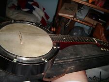 Cased Vintage Banjolele Uke Shaped Like A Banjo VGC Needs Strings, used for sale  PLYMOUTH