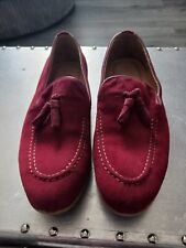 Red suede loafers for sale  SPENNYMOOR