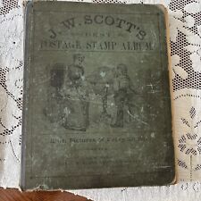 Álbum de estampillas de franqueo de JE Scotts de principios de la década de 1890 con estampillas tempranas segunda mano  Embacar hacia Argentina