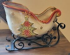 Ceramic christmas sleigh for sale  Franklin