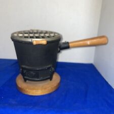 Olla para parrilla de hierro fundido vintage Konro-Yotsubishi con puerta corredera hallazgo de estado, usado segunda mano  Embacar hacia Argentina