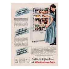 Kelvinator Moist Master Refrigerator Freezer Vintage Magazine Print Ad 1947 for sale  Shipping to South Africa