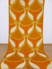 1 cortina de tela vintage de peso pesado naranja mediados de siglo moderno años 70 segunda mano  Embacar hacia Argentina