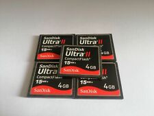 5 PIEZAS Tarjeta de memoria CF SDCFH SanDisk ULTRA II 4 GB CompactFlash 15 MB/s segunda mano  Embacar hacia Argentina