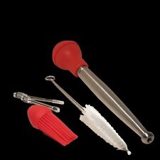 RED Turkey Baster Food Grade Stainless Steel Injection 5 pc Set Heat Resistant, used for sale  Shipping to South Africa