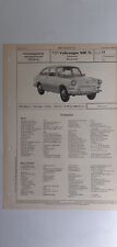 VW: 1600 TL Limousine Automatik (VDA-Typenblatt); Dez.1968 comprar usado  Enviando para Brazil