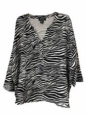 Blusa feminina Jones & Co Jones New York estampa zebra 3 X comprar usado  Enviando para Brazil