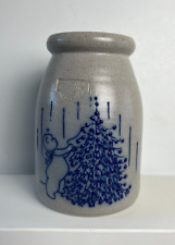 Salmon Falls Pottery Helen Berg Bear Decorating Christmas Tree Crock Jar 1992 for sale  Shipping to South Africa