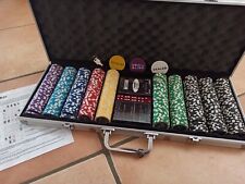 Used, 500 Professional Poker Chips Set Suitcase - Ocean Poker - Great Quality - Laser Chips for sale  Shipping to South Africa