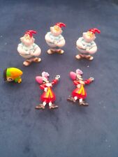 Vintage Disney Peter Pan Pirates 6 Figures  - Captain Hook,Smithe & parrot, used for sale  BOURNEMOUTH