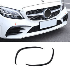 Para 2019-2021 Benz Classe C W205 ABS Preto Front Bumper Canards Lip Splitter Barbatanas comprar usado  Enviando para Brazil