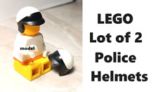 Capacete de polícia LEGO preto branco motocicleta policial CHP CHIPS protetores de cidade herói comprar usado  Enviando para Brazil