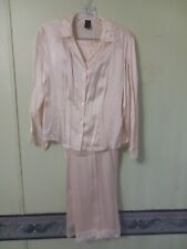 Juego de pijamas para mujer 100 % seda rosa talla pequeña segunda mano  Embacar hacia Argentina