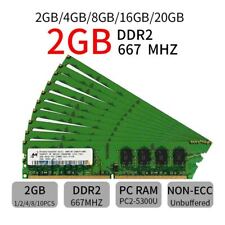 20GB 16GB 8GB 4GB 2GB 1GB PC2 5300U DDR2 667Mhz memória de desktop para mícron LOTE REINO UNIDO comprar usado  Enviando para Brazil