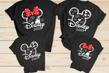 matching family t shirts Disney 2025 Holiday tops Black reveal travel plane trip for sale  Shipping to South Africa