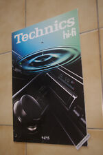 Technics hi-fi ampli tuners platine cassette disque ecteur cd Brochure Pub HiFi, occasion d'occasion  Charmes