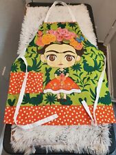 Delantal Mandil De Frida Kahlo México Verde Naranja Mexicano Talla Única Delantal Floral, usado segunda mano  Embacar hacia Argentina