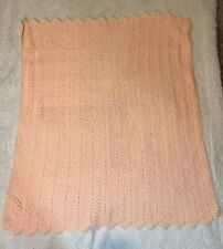 NEW Handmade crochet baby blanket Afghan Twins Orange Chevron Zig Zag 42x36, used for sale  Shipping to South Africa