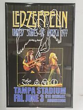 Póster de concierto de Led Zeppelin 1977 estadio Tampa enmarcado 11 X 17 segunda mano  Embacar hacia Argentina
