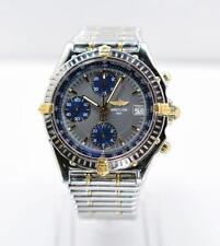 Breitling Chronomat ouro 18k e aço automático com pulseira de bala, mostrador cinza comprar usado  Enviando para Brazil