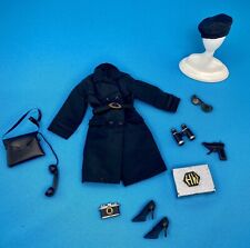 Vintage Barbie Honey West Undercover Spy Raincoat Spike Shoes Clone Doll Comp., used for sale  Shipping to South Africa