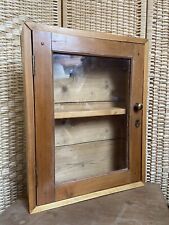 Glazed Antique Pine Display Wall Kitchen Bathroom Cabinet Cupboard 425x545x120mm for sale  Shipping to South Africa